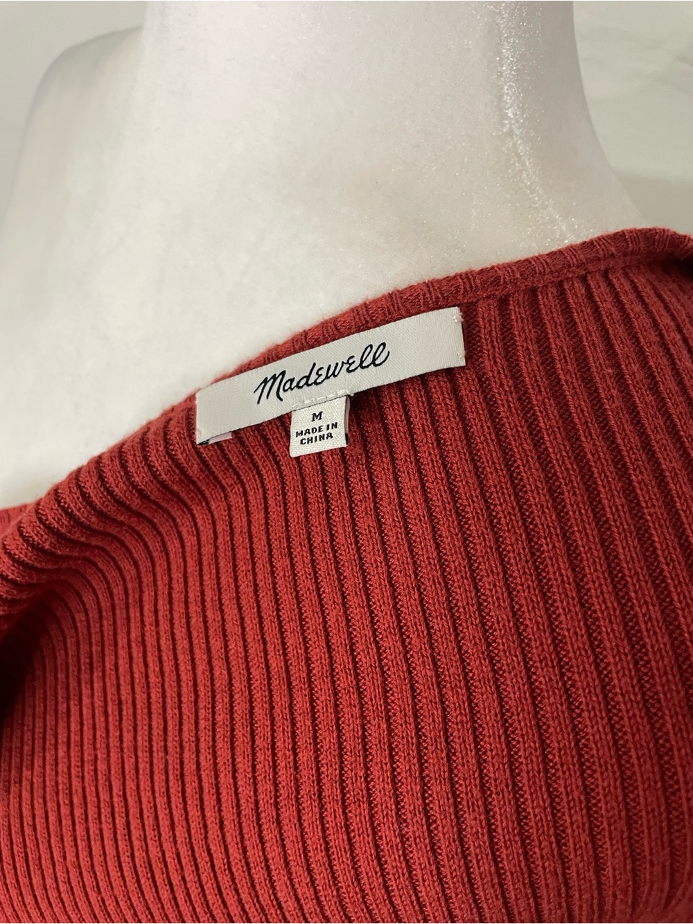 Madewell Ribbed Scoop Neck Tank - Deep Red - Picture 3 of 3